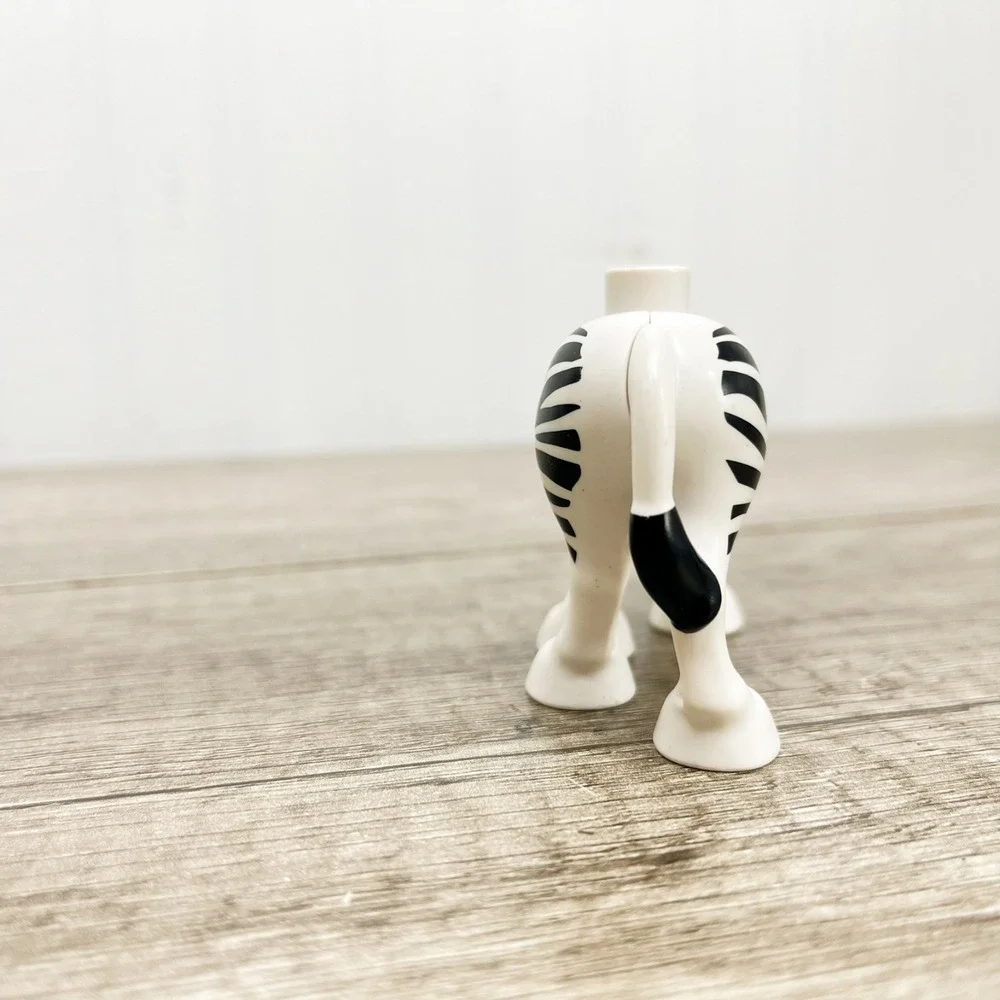 LEGO DUPLO STRIPED ZEBRA MANE BLACK ENDS Animal Safari Zoo Circus - Picture 4 of 6